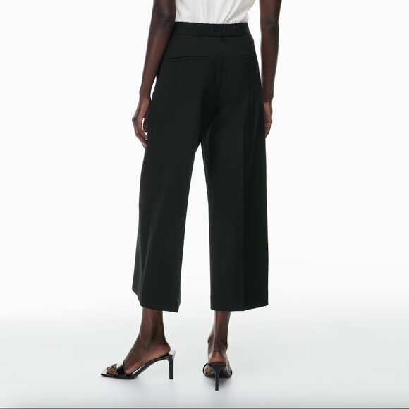 Aritzia Babaton Overtake Pants Relaxed Softly Structured Wide Leg Grey Size 4 - Picture 5 of 9